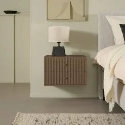 Zwevend Nachtkastje Sem Bruin - 45x31x35 cm