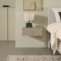 Zwevend Nachtkastje Sem Taupe - 45x18x35 cm