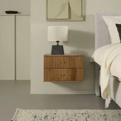 Zwevend Nachtkastje Sem Walnoot - 45x31x35 cm