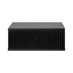 Zwevend Nachtkastje Sem Zwart - 45x18x35 cm