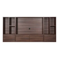 Zwevend TV-meubel Vista Donkerbruin - 253x119x32 cm